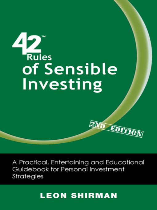 Title details for 42 Rules of Sensible Investing by Leon Shirman - Available